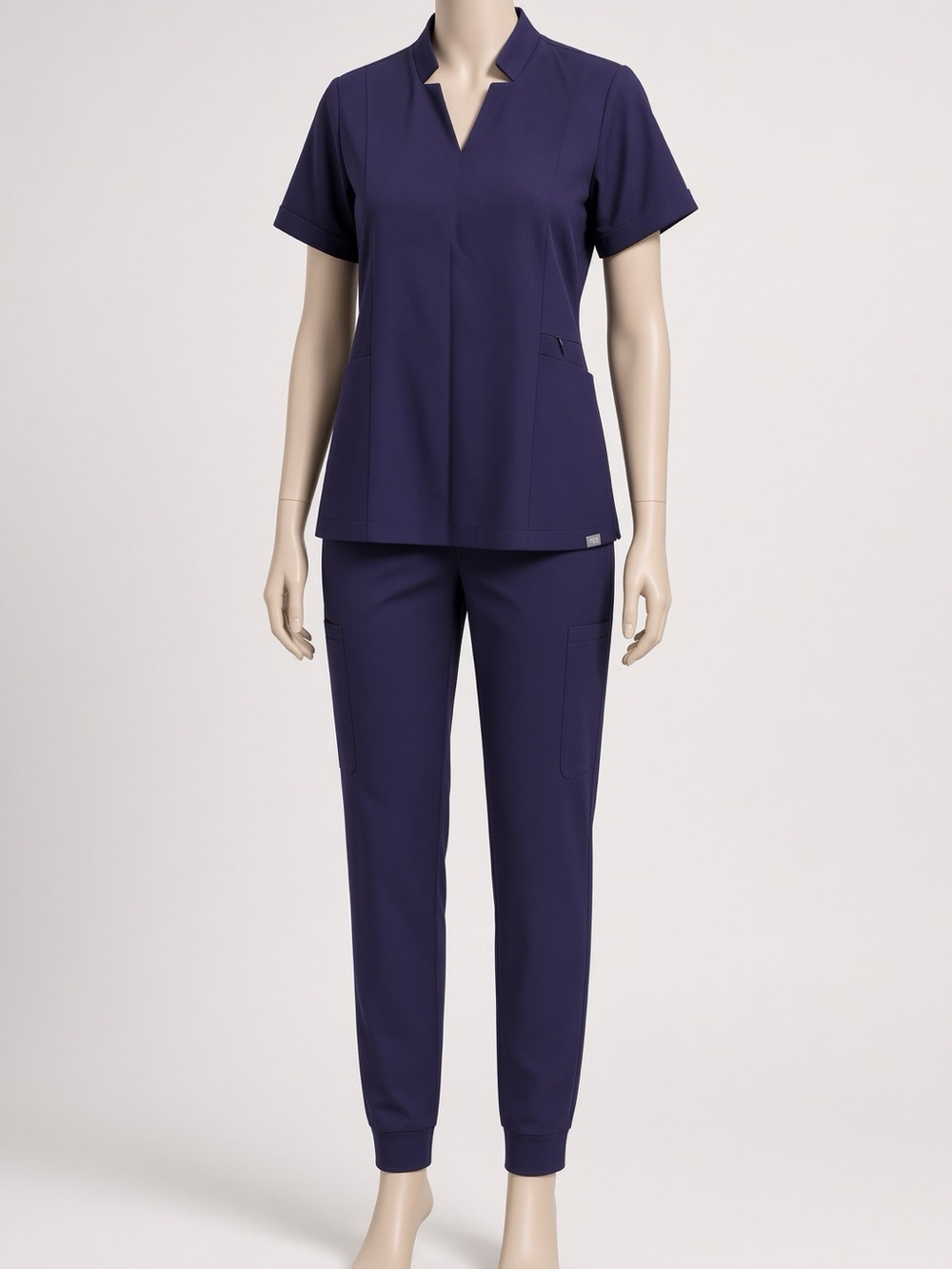 FIGS Women's Deep Navy Scrub Top & Jogger Pants Set